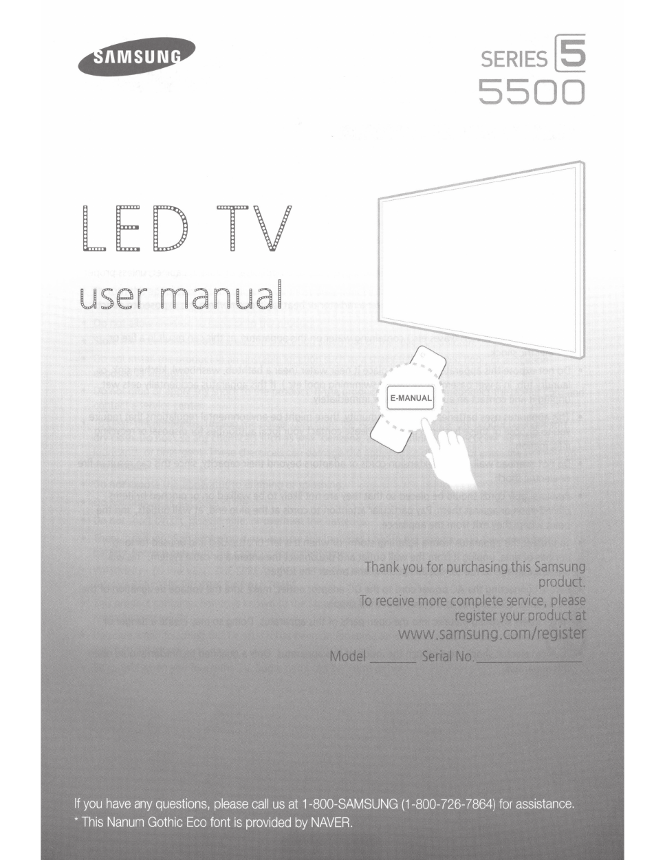 Samsung H5203 Led Tv User Manual